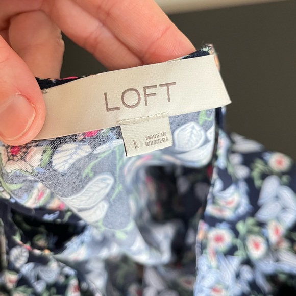 Loft Floral Godet Drawstring Dress - Picture 11 of 16